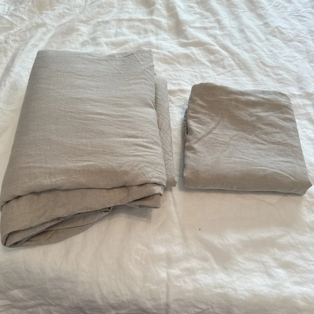 Parachute Duvet Cover Cotton Cashmere Blend Beige KING California Minimalist